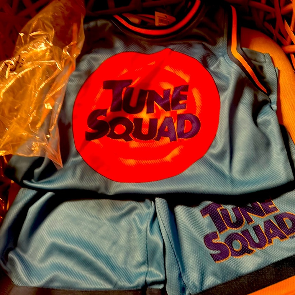New Space Jam Tune Squad Boys Athletic Set Tank Top Shorts L NWT